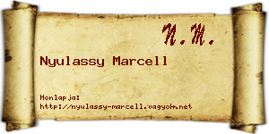 Nyulassy Marcell névjegykártya