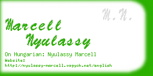 marcell nyulassy business card